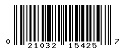 UPC barcode number 021032154257
