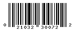 UPC barcode number 021032300722