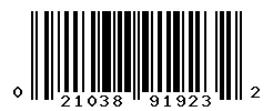UPC barcode 021038919232