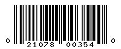 UPC barcode number 021078003540