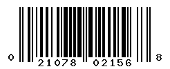 UPC barcode number 021078021568