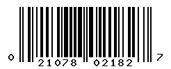 UPC barcode number 021078021827