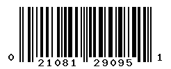 UPC barcode number 021081290951