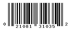 UPC barcode 021081310352