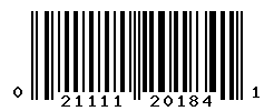 UPC barcode number 021111201841