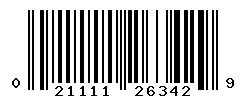 UPC barcode number 021111263429