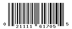 UPC barcode 021111617055