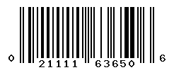 UPC barcode number 021111636506