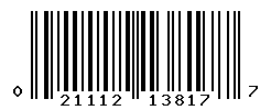 UPC barcode number 021112138177