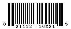 UPC barcode number 021112160215