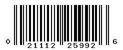 UPC barcode number 021112259926