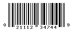 UPC barcode number 021112347449