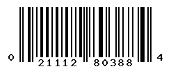 UPC barcode number 021112803884