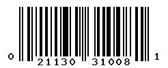 UPC barcode number 021130310081