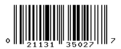 UPC barcode number 021131350277