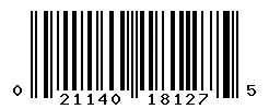 UPC barcode 021140181275