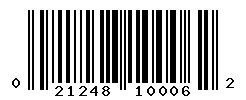 UPC barcode number 021248100062
