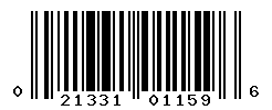 UPC barcode number 021331011596