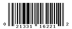 UPC barcode number 021331162212