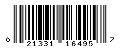 UPC barcode number 021331164957