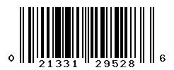 UPC barcode number 021331295286