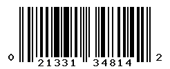 UPC barcode number 021331348142