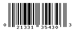 UPC barcode number 021331354303