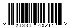UPC barcode number 021331407115