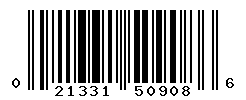 UPC barcode number 021331509086