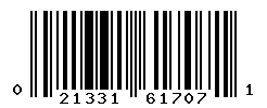 UPC barcode number 021331617071