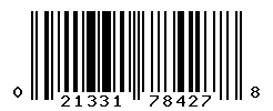 UPC barcode number 021331784278