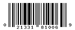 upc 021331810069 barcode image