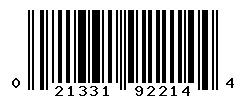 UPC barcode number 021331922144
