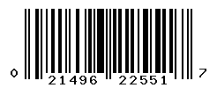 UPC barcode number 021496225517