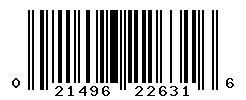 upc 021496226316 barcode image