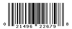 upc 021496226798 barcode image