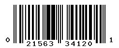 UPC barcode number 021563341201