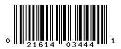 UPC barcode 021614034441