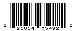 UPC barcode number 021614054920
