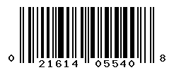 UPC barcode number 021614055408