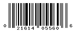 UPC barcode number 021614055606