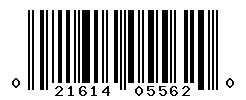 UPC barcode number 021614055620