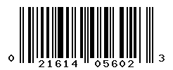UPC barcode number 021614056023