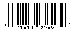 UPC barcode number 021614058072