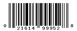 UPC barcode number 021614999528