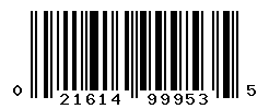 UPC barcode number 021614999535