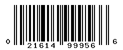 UPC barcode number 021614999566