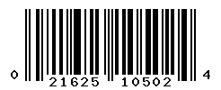UPC barcode number 021625105024