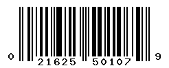 UPC barcode number 021625501079