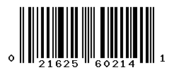 UPC barcode number 021625602141